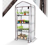 AREBOS Premium foil greenhouse with 4 tiers, greenhouse cold frame 70x50x158 cm