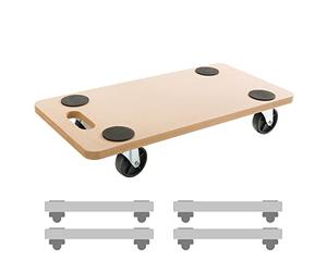 Arebos Roller Board | Pack of 4 | Up to 200 kg Load Capacity | Includes Rubber Pads | Transport Roller Furniture Roller Transport Aid for Moving Furniture Transport