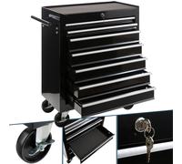 AREBOS Roller Tool Cabinet Storage 7 Drawers Toolbox Tool Chest, Trolley Black