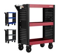 AREBOS Service trolley Workshop trolley Tool trolley 3 Compartments with Wheels