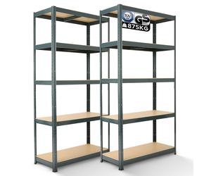 AREBOS Set of 2 Heavy Duty Shelving Cellar Shelving Boltless Shelving Storage