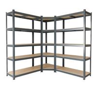 AREBOS Set of 3 Heavy Duty Corner Shelving Storage Shelving Boltless Shelving
