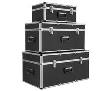 AREBOS Set of 3 Portable Transport Case Aluminum Case Tool Case Transport Box