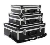 Arebos set of 3 transport cases | 50 L total volume | lockable | with carrying strap and lock | universally suitable as transport box | tool box storage case presentation case