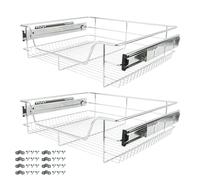 AREBOS Sliding drawer for kitchen cabinets and fitted cupboards - additional storage - 2x 60cm
