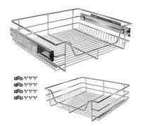 Arebos Sliding drawer for kitchen cabinets and fitted cupboards - additional storage - 30cm, 40cm, 50cm, 60cm, 2x 50cm, 2x 60cm (60 cm)