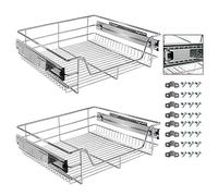Arebos Sliding drawer for kitchen cabinets and fitted cupboards - additional storage - 30cm, 40cm, 50cm, 60cm, 2x 50cm, 2x 60cm (2x 60 cm)