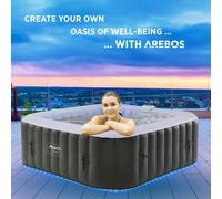 Arebos Spa Inflatable Hot Tub | Indoor & Outdoor