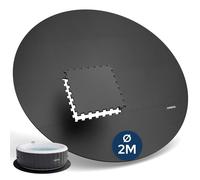 AREBOS Spa Pool Floor Protection Mat, Round, Ø 200 cm | Eva Whirlpool Mat as Puzzle Mat | Insulating & Anti-Slip Floor Mat