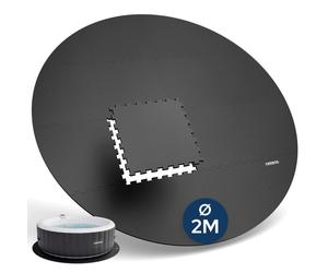 AREBOS Spa Pool Floor Protection Mat, Round, Ø 200 cm | Eva Whirlpool Mat as Puzzle Mat | Insulating & Anti-Slip Floor Mat