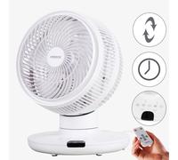 AREBOS table fan with timer | 55W | 3D oscillation | fan with 4 speed levels | incl. night mode & touch panel with room temperature display