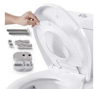 AREBOS 2in1 Toilet Seat Oval Soft Close | WC Seat with Child Seat White