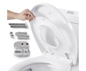 AREBOS Toilet Seat Cover: 2-in-1 Toilet Seat with Soft-Close Mechanism, Removable, Duroplast
