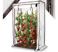 AREBOS tomato greenhouse film greenhouse | greenhouse small | tomato house, greenhouse with roll-up door | 100 x 50 x 150 cm | greenhouse film