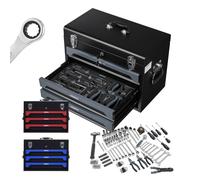AREBOS Tool Box Including 172-Piece Tool Set Chrome Vanadium Socket Spanner Hand