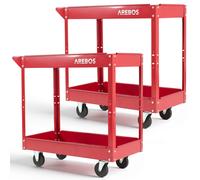 AREBOS Tool Storage Wheel Cart Shelf Workshop Garage Trolley Tool Cart
