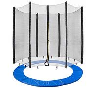 Arebos Trampoline Edge Cover and Net / 244, 305, 366, 396, 430, 460 and 490 cm / for 6 and 8 Net Poles