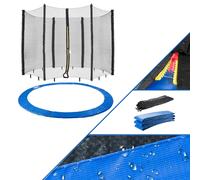 AREBOS Trampoline Safety Net + Edge Cover Edge Protection 244 cm 6 Poles