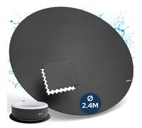 AREBOS Universal Floor Protection Mat Ø240 cm EVA 25pcs Anti Slip Black Outdoor