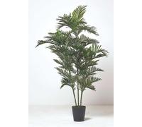 Areca Palm Tree in Pot, 120 cm Tall Homescapes Green One Size