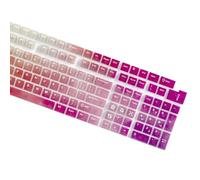 Arecobticy 132 Gradient Rainbow Colored Keycaps PC Shining Through Design Ergonomic Typing for Gaming Keyboards Rainbow Color Keycaps