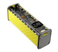 Arecobticy 65W Portable Powerbank Case for 8pc Flat Top 18650 Batteries Shell 3.3V-24V Output Battery Box (Not Included) Power Dog Pack Case