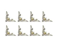 Arecobticy 8 Pack Book Corner Guards for and Decoration Quick Easy Installation Metal Texture Suitable for Library Settings Metal Book Corners