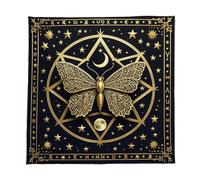 Arecobticy Butterfly Star Pattern Astrology Tablecloth Altars Cloth Square Divinations Card Table Witchcrafts Deck Divinations Card Table Cloth Wall Decors