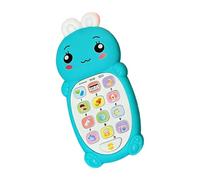 Arecobticy Cartoon Bunnies Shape Music Phone Toy with Bilingual Language Soft Light and Music Melodies for Toddler Early Education Phone Toy for Baby Learning