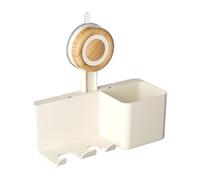 Arecobticy Cream Shaver Holder Wall Mounted Suction Cup Bathroom Organizers ABS Without Drill Storage For Shaving Tools No Permanent Shaving Set Storage