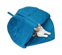 Arecobticy Creative Leaves Shape Nest Cats Bed Hideouts Cave Bed Soft Warm Bedding Sleep Bag for Felines Home Indoor Resting Place Soft Washable Cats Bed