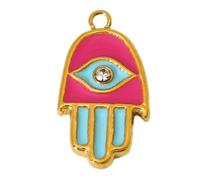 Arecobticy Elegant Heart Shape Pendant Featuring Geometric Hand Eye Art Stainless Steel Jewelry 11 Choices Stainless Steel Pendant