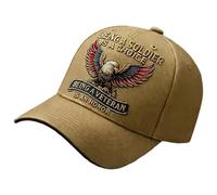 Arecobticy Foldable Commemorative Hat Honoring Soldiers Lightweight Cotton Blocking Breathable for Travel Sun Protections Hat