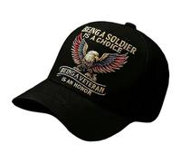 Arecobticy Foldable Commemorative Hat Honoring Soldiers Lightweight Cotton Blocking Breathable for Travel Sun Protections Hat