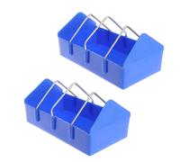 Arecobticy Heavy Type Bird Feeding Tray with Multiple Slot Dust-Proof Food Storage for Pigeons Parrots Budgies Cage Attached Feeders