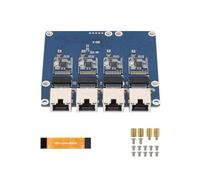 Arecobticy High Compatibility PCIe 4 Channel Networking Expansion Card Plugs Play Installation for Multiple Systems Data Center Adapter