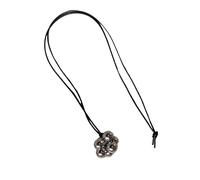 Arecobticy Modern Korean Styles Extended Length Necklace Minimalist Black Cord Jewelry Versatile Fashion Accessory For Layering Understated Resin Pendant Necklace