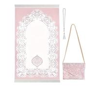 Arecobticy Muslims Prayer Rug With Prayer Beads Tassels And Bag Travel Portable Pray Mat Islamics Women And Men Rug
