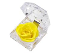 Arecobticy Portable Acrylic Jewelry Box with Preserved Roses for Travel and Daily Use Ensuring Quick Selection and Safekeeping Jewelry Box