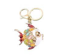 Arecobticy Premium Marine Inspired Keyring Metal Crafted 3 Aquatic Animal Shapes 5 Glittering Crystal Color Variants Trendy Creature Keychain