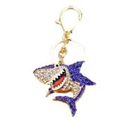 Arecobticy Premium Marine Inspired Keyring Metal Crafted 3 Aquatic Animal Shapes 5 Glittering Crystal Color Variants Trendy Creature Keychain