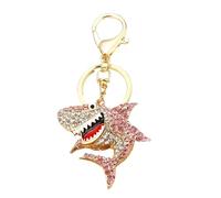 Arecobticy Premium Marine Inspired Keyring Metal Crafted 3 Aquatic Animal Shapes 5 Glittering Crystal Color Variants Trendy Creature Keychain