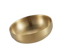 Arecobticy Small Metal Sauce Dipping Dish Compacts Portable Design Round Sauce Tray for Camping Picnics Kitchen Space Saving Compacts Stainless Steel Dipping Bowl