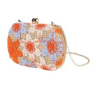 Arecobticy Straw Clutches Purse For Women Crossbody Bag Summers Beach Shoulder Bags Flower Wallet Woven Evening Handbags Gifts Beach Bag