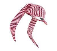 Arecobticy Trendy 2000s Rabbits Ear Baseball Hat Classical Stripe Sun with Heart Patches for Subcultural Women Teens Daily Wear Women Fashion Red