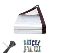 Arecobticy Weatherproof Reinforced Tarp for Animal Enclosures Includes Secure Straps Weather Resistant Poultry Shelter Tarpaulin