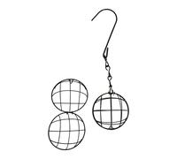Arecobticy Wrought Iron Hanging Bird Feeders Chits Ball Holder Rustproof Feeders for Garden Patios and Backyards Bird Suet Holder