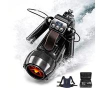 Aredwhiterui 4-in-1 Wearable Water Scooter for Snorkeling & Pool Training, Hands-Free Leg Mount or Vest for Underwater Exploration, Rush Wave Propulsion for Pool Floats Adult, Scuba Gear Upgrade