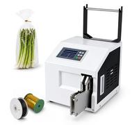 Aredwhiterui Automatic Twist Tie Machine, Bench Top Packaging Machine For Bakery Bread Bags, Produce Bags And Gift Bundles, 4.3 In Touch Control, 60-75 Cycles/Min, Includes 2 Wire Spools
