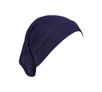 AREESHA Tube Bonnet Under Hijab Cap Stretchable Underscarf Inner Under scarves Muslim Islamic Turban Head wraps Women (Navy Blue)